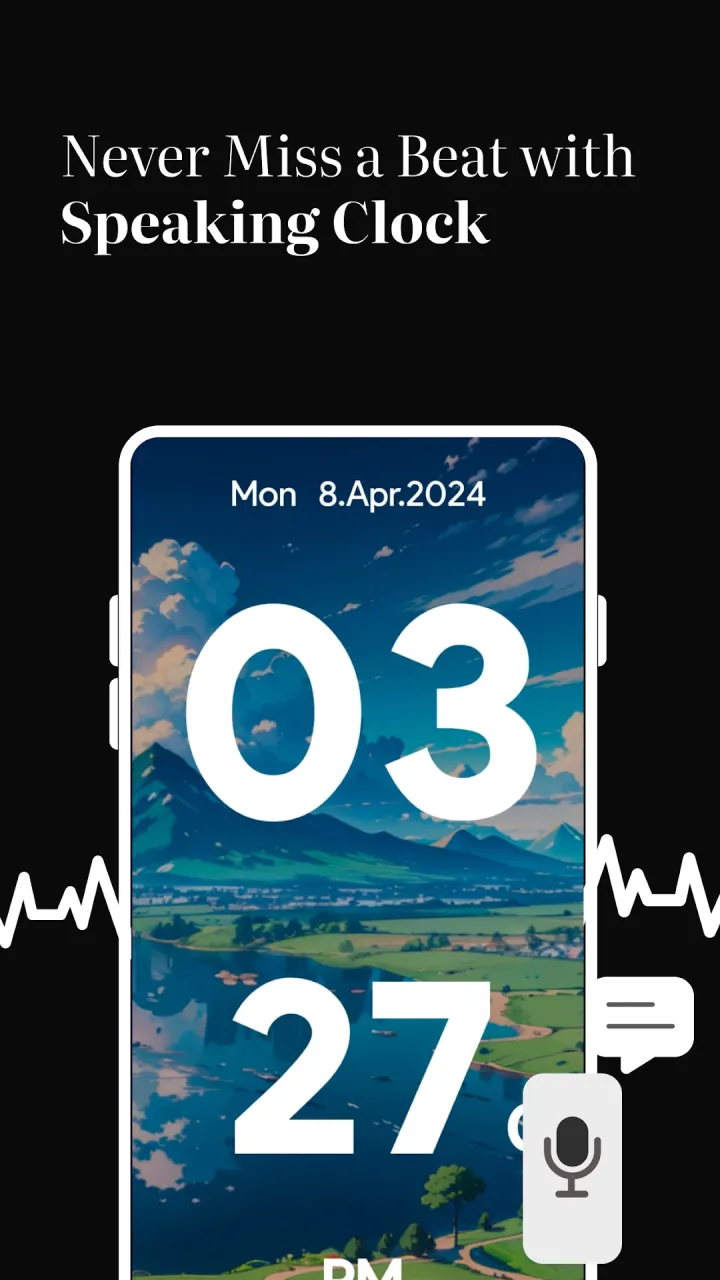 Clock display settings including brightness and format